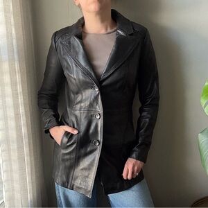 Jones New York Black Leather Jacket
